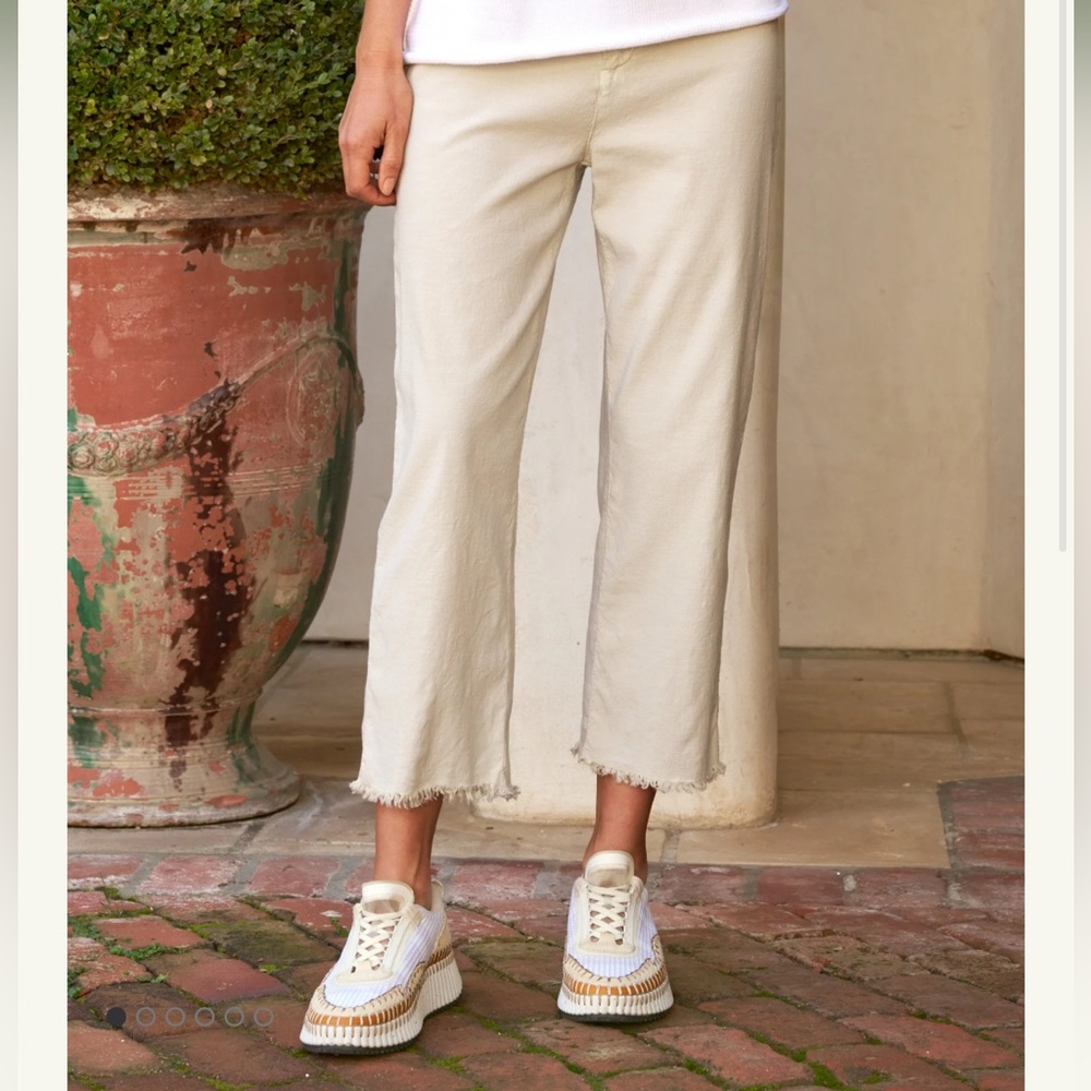 Frank & Eileen Kinsale Pant The Trouser Italian Performance Linen Cement Size 8